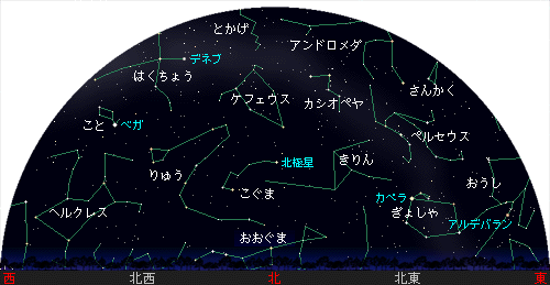 Northern sky chart