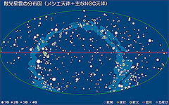 散光星雲の分布図