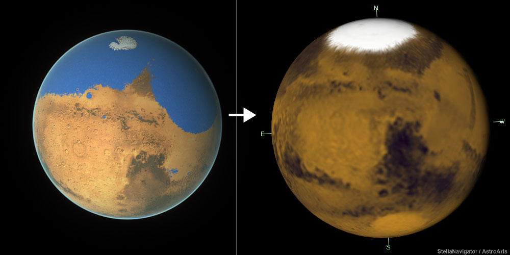 火星の海の想像図