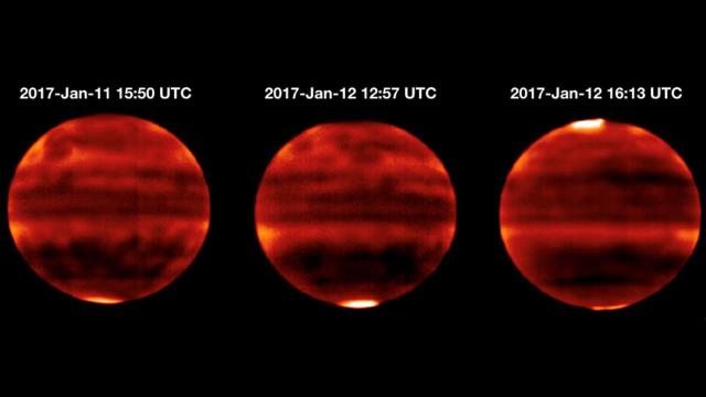 木星の成層圏の温度変化