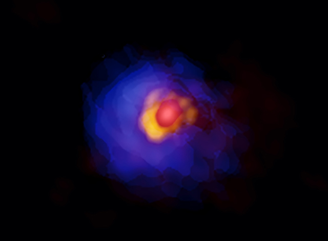 大質量原始星「G353.273+0.641」の擬似カラー合成画像
