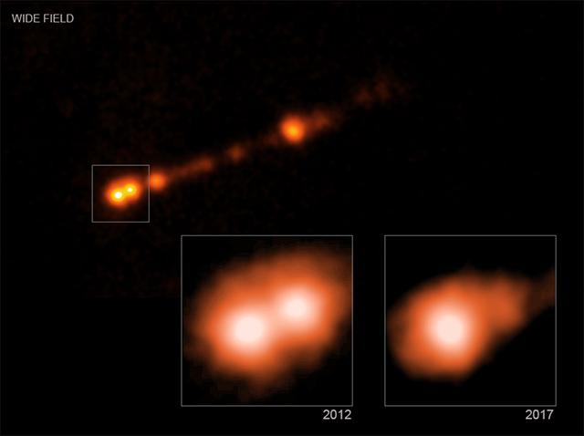 M87のブラックホールから噴出するジェット