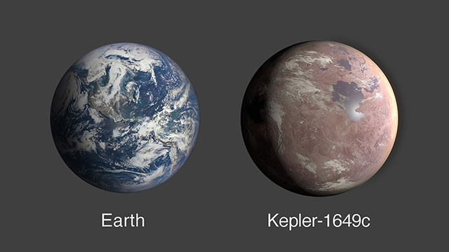 地球とKepler-1649 cの比較