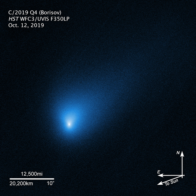 ハッブル宇宙望遠鏡がとらえたボリソフ彗星