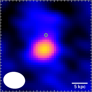 FRB 20180924B母銀河の一酸化炭素分子輝線の積分強度図