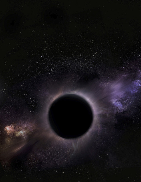 中間質量ブラックホールの想像図