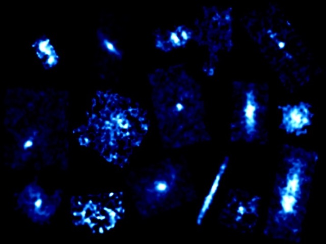 銀河の電波写真の例
