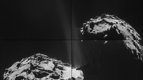 ロゼッタがとらえたチュリュモフ・ゲラシメンコの彗星ジェット