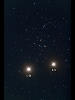 （M44と土星の動きの写真）