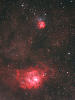（干潟星雲、三裂星雲（M8、M20）の写真）