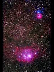 M8（干潟星雲）,M20（三裂星雲）