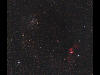（SE150Nによる散開星団と散光星雲の写真）
