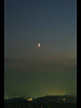 （月齢3.9の月と木星の写真）