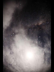 Galaxy over the cloud I