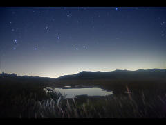 星夜の秋湿原