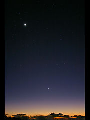 （星空公団（はらだ）氏撮影の水星と金星、木星の写真 2）