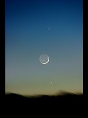（Sirius氏撮影の月と水星、木星の写真）