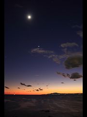 （starwalker氏撮影の月と水星、金星、木星の写真）