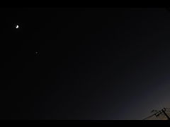 （やまさ氏撮影の月と水星、金星、木星の写真 2）