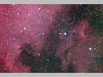 （北アメリカ星雲とペリカン星雲の写真）