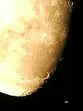（米山誠一氏撮影の土星と月の接近の写真）