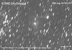（8月5日のヘーニッヒ彗星の画像）