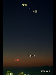 （山本幸司夫氏撮影の金星と木星の写真 2）