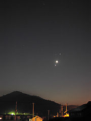 （瀧本郁夫氏撮影の月と金星、木星の写真 1）