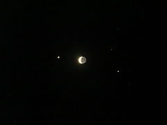 （福澄孝博氏撮影の月と金星、木星の写真 2）