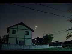 （狩野正樹氏撮影の月と金星、木星の写真）
