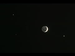 （氏部忠氏撮影の月と金星、木星の写真 1）