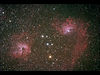 （IC405勾玉星雲とIC410の写真）