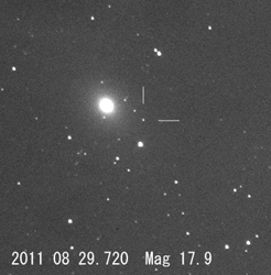 超新星2011fpの発見画像
