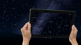 Star chart corresponding to the real sky