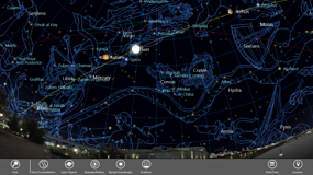 Various celestial objects including constellation pictures