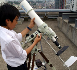 天体望遠鏡と太陽投影板を使った太陽観測方法編へ