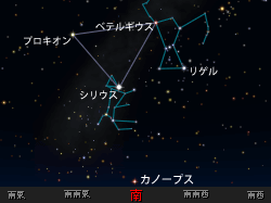 2月5日午時9時ころの星空