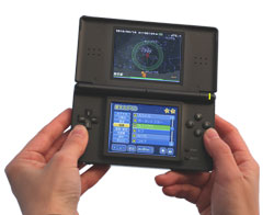「星空ナビ」をセットしてニンテンドーDSを持ったところ
