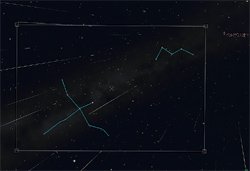 写野角を表示して、星座と併せた構図を検討