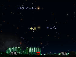 2013年5月31日 午後11時の南の空のようす（東京）