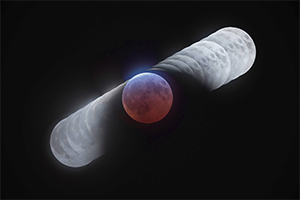 2015年4月4日 月食の連続写真