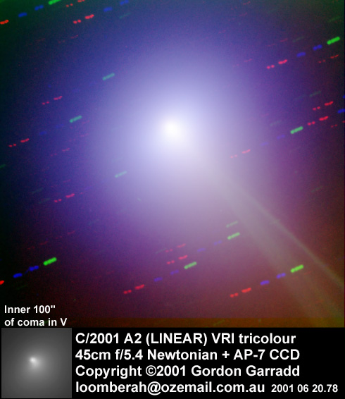 オーストラリアのGordon Garradd氏提供の2001年6月20日のC/2001 A2 リニア彗星